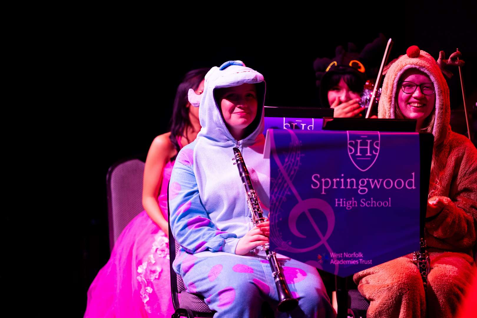 Some fun costumes were part of the concert. Picture: Ian Burt