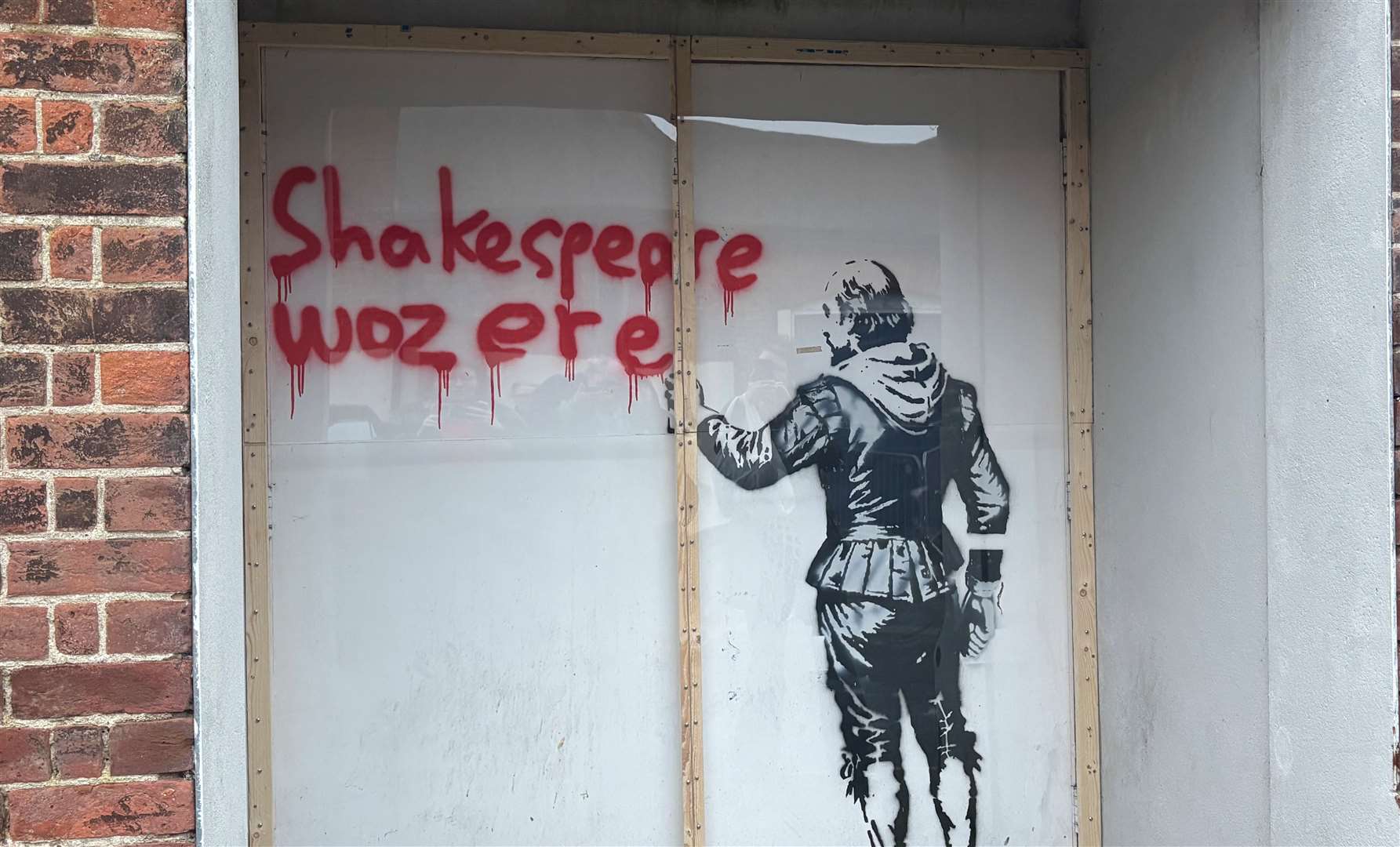 A screen was installed to protect the painting. Picture: Lucy Carter