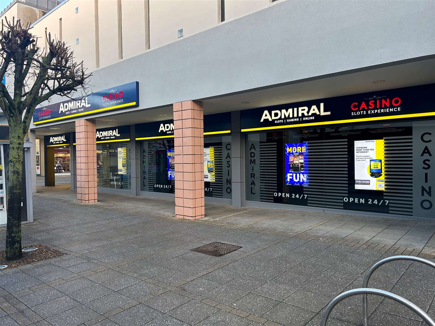 There are ten flashing signs around the Admiral Casino building. Picture: Kris Johnston